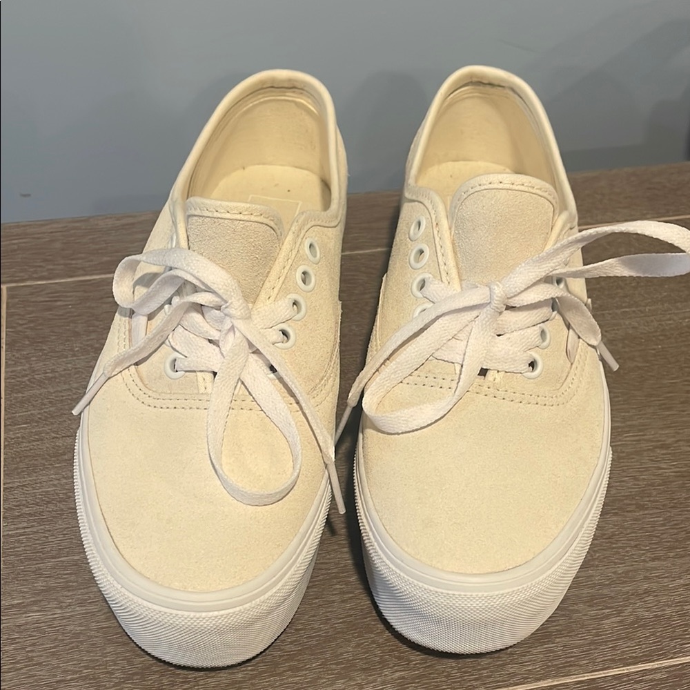 Cream Canvas Sneakers
